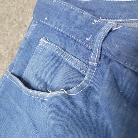 Jean Team High Rise Groovy Retro Distressed Faded Blue Jeans Size 36/30 - Picture 3 of 12